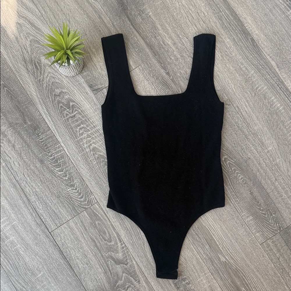 Black Sleeveless Bodysuit